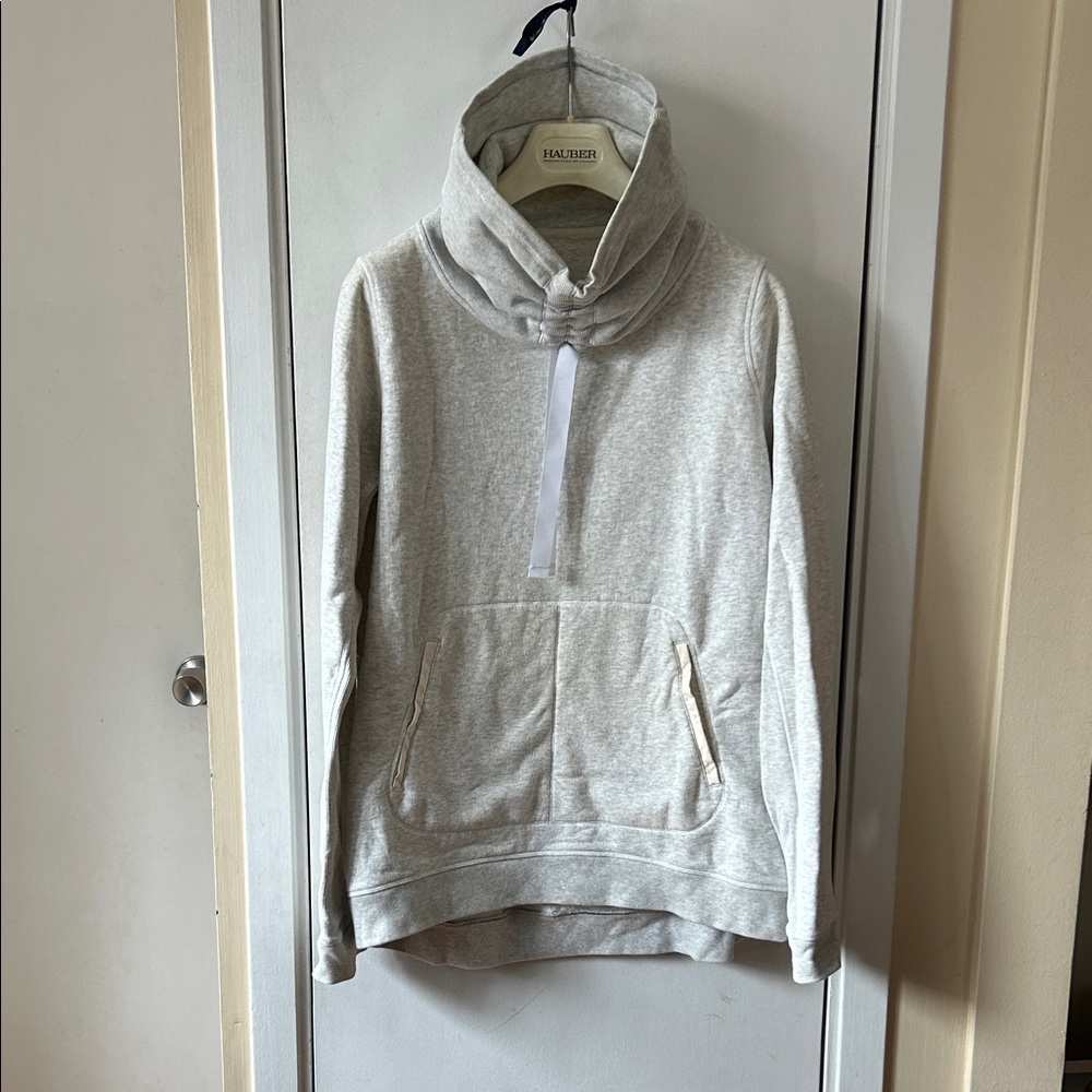 Beautiful Lululemon Heather Gray High Funnel neck Sweatshirt Large